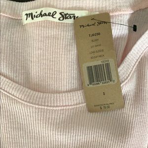 NWT Michael Stars long sleeve scoop neck tee